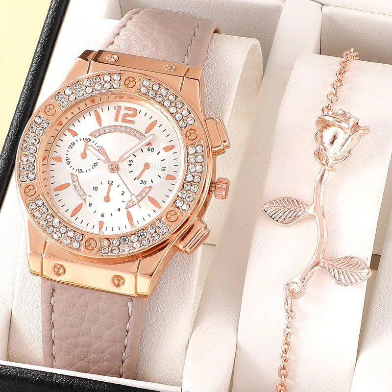 Women's Fashion Pu Strap Watch