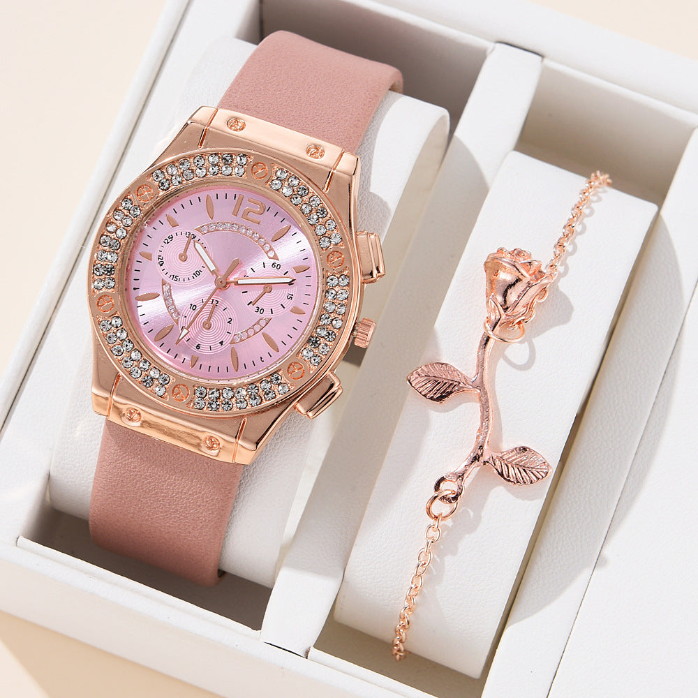 Women's Fashion Pu Strap Watch