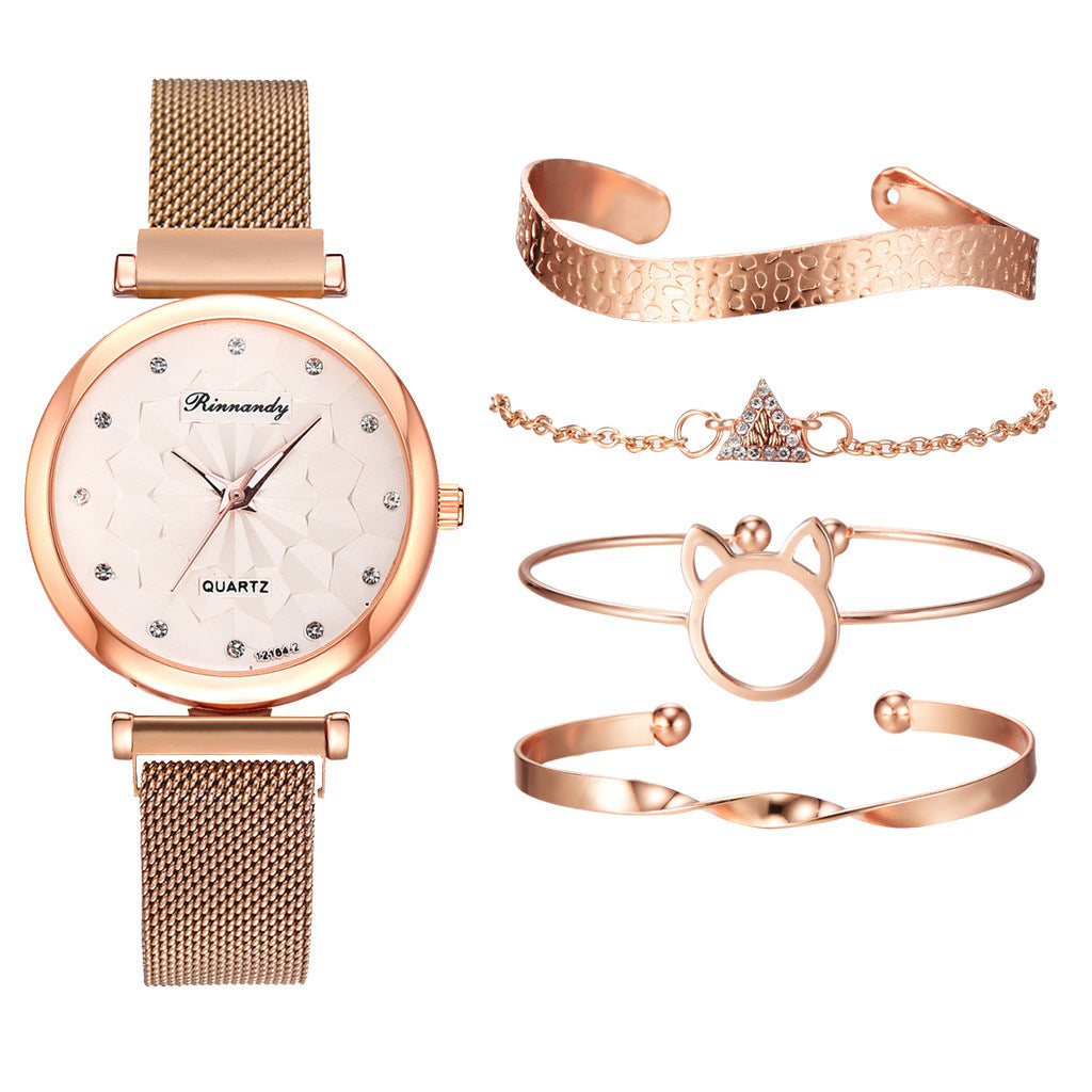 Milan Mesh Strap Watch Bracelet Suit